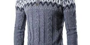 Mens High Neck Sweater