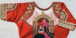 Red Designer Blouse