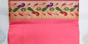Pink Solid Men Silk Dhoti