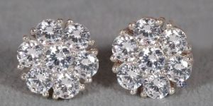 Ladies Moissanite Diamond Earrings