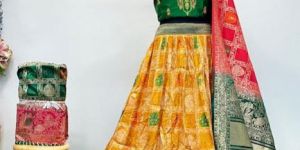 Mustard Banarasi Lehenga Choli