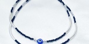 Sterling Silver Evil Eye Nazariya Anklets