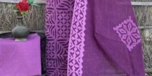 Applique Work Cotton Dress Material