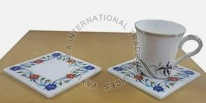 Marble Square Tea Coaster Set