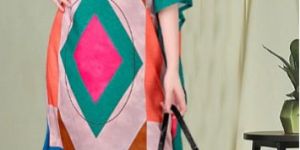 AGCJK455 3/4 Sleeves Digital Printed Kaftan Kurti