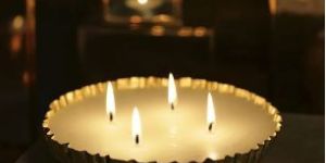 Brass Multi-Wick Candle Urli