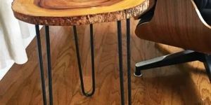 Wooden Round Corner Table