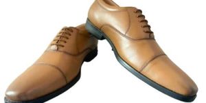 Mens Tan Brown Artificial Non Leather Formal Shoes