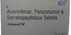 Aclomad SP Aceclofenac Paracetamol Serratiopeptidase Tablets