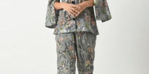 Ethereal Grey Embroidered Co-Ord Set