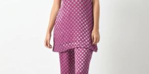 Purple Indo Western Co-Ord Set