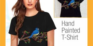 Bird Hand Painted T-Shirt