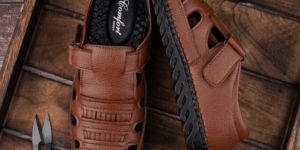 CS-014 Mens Brown Leather Sandals