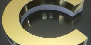 Golden Aluminium Sign Letter