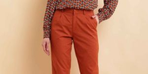 Ladies Geometric Printed Shirt and Cotton Pant Set