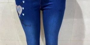 Casual Wear Embroidery Ladies Denim Jeans