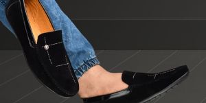 1059 Mens Black Loafers Shoes