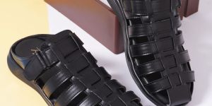 1826 Black Mens Camo Care Orthopaedic and Diabetic Slipper