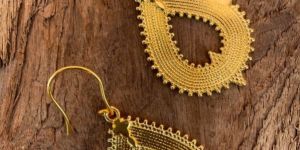 Drop Shape Brass Earrings