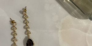 925Silver Danglers with Gold Plating