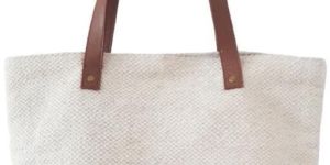 SEI-B-1573 Black & White Hand Woven Bag