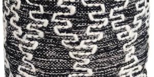 SEI-B-2187 Black & White Hand Woven Basket