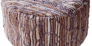 SEI-S-1504 Brown Hand Woven Stool
