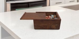 Rectangle Engraved Rosewood Urn Box