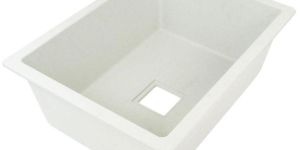 off White Quartz Single Bowl Kitchen Sink