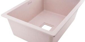 Peach Quartz Single Bowl Kitchen Sink