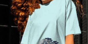 Blue Waves Printed Ladies T-Shirts