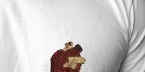 Heart Strings Embroidered Unisex T-Shirts