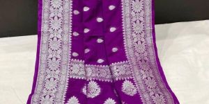 Banarasi Semi Georgette Soft Silk Sarees