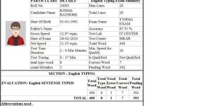 Hindi English Typing Exam Software