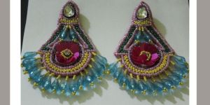 Embroidered Earrings
