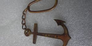 Brass Anchor Keychain
