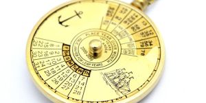 Brass Sundial Keychain