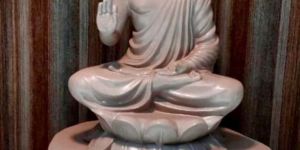 Grey Fiber Buddha Statue