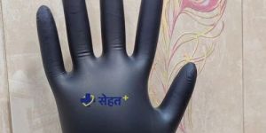 BLACK NITRILE GLOVES
