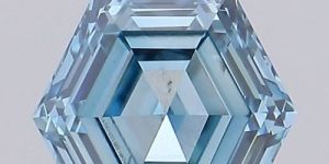HEXAGONAL 1.4ct FANCY INTENSE BLUE SI1 IGI 539241988 Lab Grown Diamond EC4271