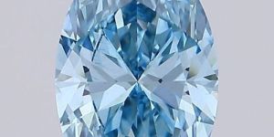 OVAL 1.82ct FANCY VIVID BLUE VVS2 IGI 617413667 Lab Grown Diamond EC9333