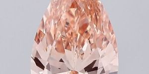 PEAR 2.52ct FANCY PINK BROWN VS2 IGI 604395683 Lab Grown Diamond EC9276
