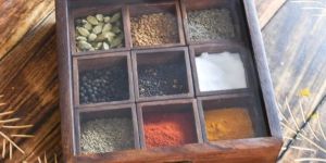 Wooden Spice Box