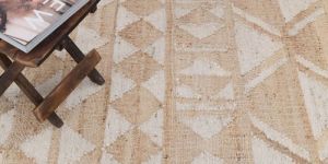 Hand Woven Boho Style Wool Jute Rugs