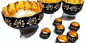 Black Antique Iron Urli Set