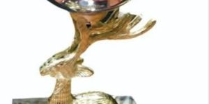 Gold,silver Aluminum Reindeer Statue