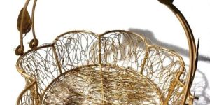 Golden Spray Iron Exclusive Metal Hamper Baskets