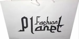 White Printed Paper Shopping Bag