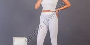White Churidar Leggings