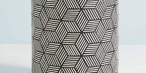 Bone Inlay Geometric Side Tables